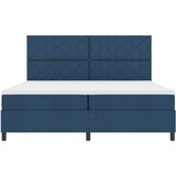 vidaXL Postelja s šprajem z vzmetnico modra 200x200 cm tkanina, (22083511) | Shoptok.si