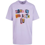 MT Upscale Majica 'Hate it or Love it' modra / rumena / svetlo lila / oranžna / črna