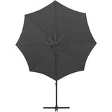 Konzolni suncobran sa stupom i LED svjetlima 300 cm antracit | shoptok.hr