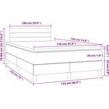  box spring s madracem krem 120 x 190 cm od tkanine | shoptok.hr