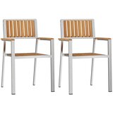  Vrtna stolica 2 pcs Smeđa 56 x 54,5 x 87 cm Čvrsto teak drvo | shoptok.hr