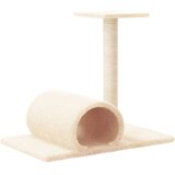  Grebalica za mačke s tunelom krem 60 x 34 5 x 50 cm | shoptok.hr