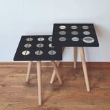 Hanah home 2Shp66 - black blackbeigegrey nesting table (2 pieces) | ePonuda.com