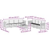  Set vanjskih sofa 9 kom. Prirodna | shoptok.hr