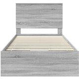  Okvir za krevet Siva Sonoma 100 x 200 cm Inženjersko Drvo | shoptok.hr