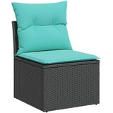  Vrtna sedežna garnitura z blazinami 9-delna črn ratan/akacija, (22048130) | Shoptok.si