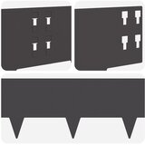  Ograda oko Travnjaka 20 pcs 100 x 20 cm Čelik Crna | Eponuda.com