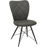 Hom`in stol, kovina, usnje siva, črna | Shoptok.si