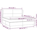  S oprugama i madracem crni 200x200 cm baršunasti | shoptok.hr