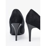 Shelvt Black suede stiletto pumps | Shoptok.si