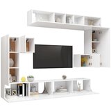  8-dijelni set TV ormarića bijeliod konstruiranog drva | shoptok.hr