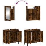  2-dijelni set kupaonskog namještaja dimljena boja hrasta drveni | shoptok.hr