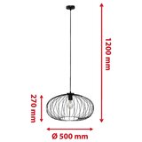 BRILONER 4023-015 - Luster na sajli KAGO 1xE27/60W/230V | Eponuda.com