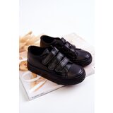 Boto Children's Leather Sneakers With Velcro Black Foster | Shoptok.si