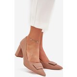 Boto Heels With Decoration Dark Beige Celira | ePonuda.com