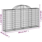  Gabionska košara s lukom 200x30x100/120 cm pocinčano željezo | shoptok.hr