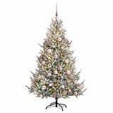  Umjetno božićno drvce s kuglicom 240 cm 300 LED lampica - Zelena i bijela 240 cm s LED-ima i ružičastim lopticama | shoptok.hr
