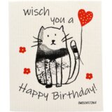 OWOSCHFETZN Gobasta krpa "Mačka Frieda - Happy Birthday" Cene