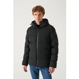 Avva Men's Black Thermal Water Repellent Windproof Puffer Jacket