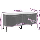 vidaXL Vrtna kutija za pohranu s kotačima crna 160x55x75 cm poliratana | shoptok.hr