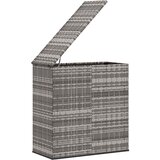  Kutija za vrtne jastuke od PE ratana 100 x 49 x 103,5 cm siva | Eponuda.com