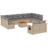  13-dijelni set vrtnih sofa s jastucima bež od poliratana | shoptok.hr