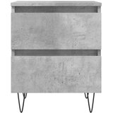  Noćni ormarići 2 kom boja betona 40x35x50 cm konstruirano drvo | shoptok.hr