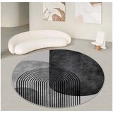 Okrugli tepih sa gumenom podlogom 160x160cm - Otisak sivi, TG-1152