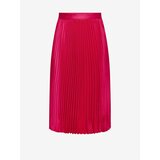 JDY Women's Dark Pink Satin Pleated Midi Skirt Sarah - Women | shoptok.hr