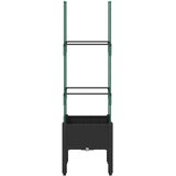  Vrtna sadilica s rešetkom crna 40 x 40 x 142,5 cm PP | Eponuda.ba
