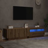 TV ormarić s LED svjetlima Artisan hrast 180x35x40 cm | Eponuda.ba