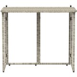 vidaXL Zložljiva vrtna miza svetlo siva 90x51x75 cm Poly Rattan | Shoptok.si