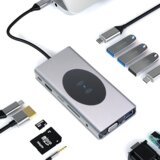  Docking station / HUB Type C na LAN Gb, Wireless PC, SD card, TF, Type C, 3xUSB 3.0, 2xUSB 2.0, Audio, HDMI i VGA 13 u 1 20cm kabl | ePonuda.com