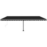  Tenda na ručno uvlačenje s LED svjetlima 600 x 300 cm antracit | shoptok.hr