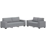  Dvodijelni set sofa s jastucima, svijetlo siva tkanina | Shoptok.si