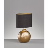 Fischer & Honsel Crna/u brončanoj boji stolna lampa keramička s tekstilnim sjenilom (visina 39 cm) Foro – | shoptok.hr