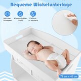  Prekrivna stolica 2 u 1 s presvlačnom podlogom, 2 ladice i posudom za pohranu, bijela | shoptok.hr