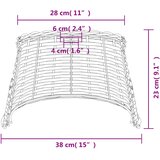  Sjenilo za stropnu svjetiljku bijelo Ø 38 x 23 cm od pruća | shoptok.hr