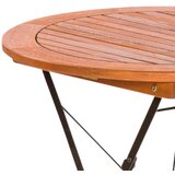 Gardenson Vrtna Miza Schlossgarten, Zložljiva, Ø 70cm, Evkaliptus | Shoptok.si