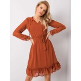 RUE PARIS Dress-264-SK-1369.14P-light brown Cijene