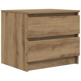 Maison Chic Nočna omarica - Nočna miza artisan hrast 50x40x43.5 cm inženirski les, (21689032) Slike