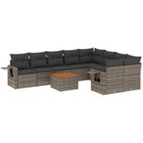  The Living Store Vrtna sedežna garnitura 10-delna z blazinami siv poli ratan - Vrtna Sedežna Garniture, (21462499) | Shoptok.si
