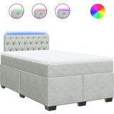 Box spring krevet s madracem svjetlosivi 120x200 cm baršunasti | shoptok.hr