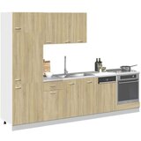 vidaXL Komplet kuhinjskih omaric 7-delni sonoma hrast inženirski les | Shoptok.si