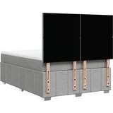  Krevet box spring s madracem svjetlosivi 140x200 cm od tkanine Slike