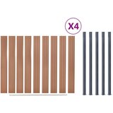  Set panela za ogradu smeđi 699x186 cm WPC | shoptok.hr