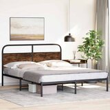  Okvir kreveta bez madraca dimljena boja hrasta 150x200cm drveni | shoptok.hr