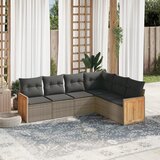 Maison Chic Seti vrtnega pohištva - Vrtna garnitura - Vrtni pohištvo set 6-delna z blazinami siv poli ratan, (21808872) | Shoptok.si