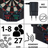 Enero Pro elektronski pikado 49 cm s 4 LED zaslona in adapterjem Slike
