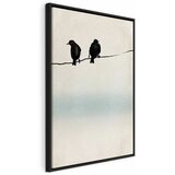  Slika - Frozen Sparrows (1 Part) Vertical 80x120 U crnom drvenom okviru | shoptok.hr